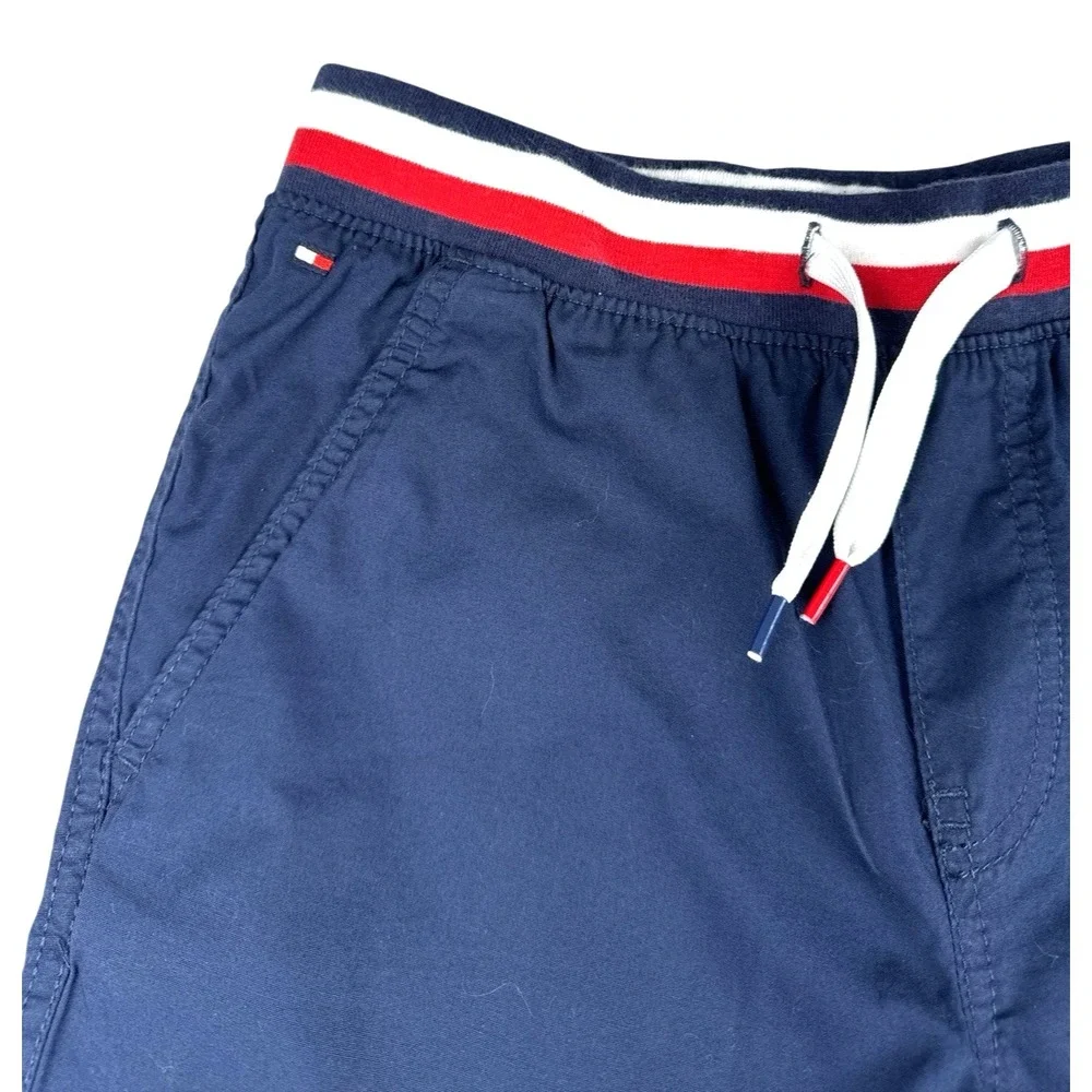 Tommy Hilfiger Boys' Navy Pull-On Shorts w/ Striped Drawstring Waistband‎ - M